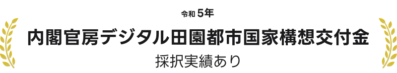 令和5年 内閣官房デジタル田園都市国家構想交付金 採択実績あり